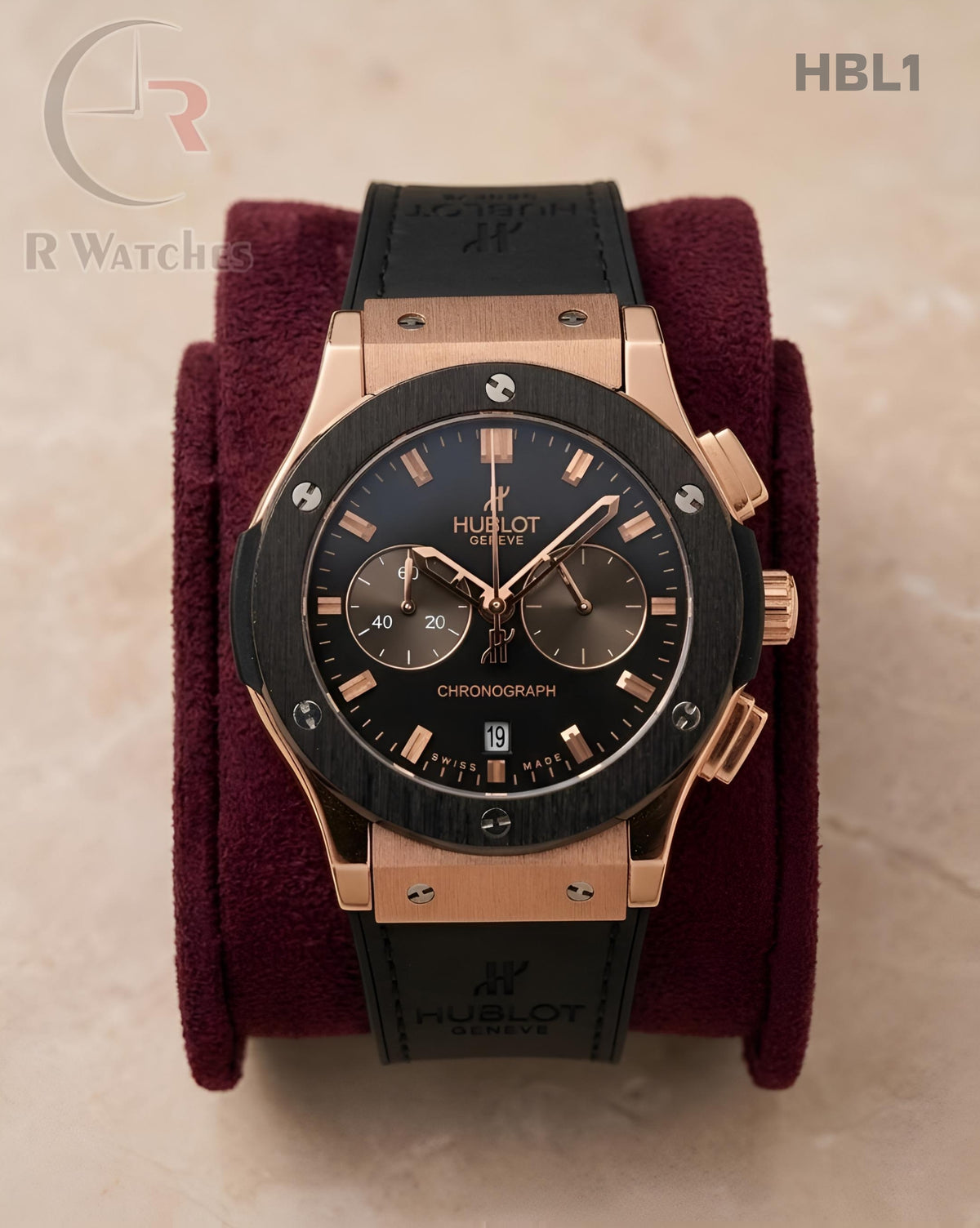 (OS)🖤⬆️ Hublot Heavy Leather Rose Gold Black (HBL1)