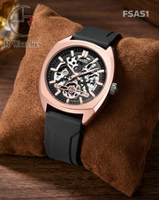 (SS)🖤⭐ Fossil Automatic Silicon Rose Gold Black (FSAS1)