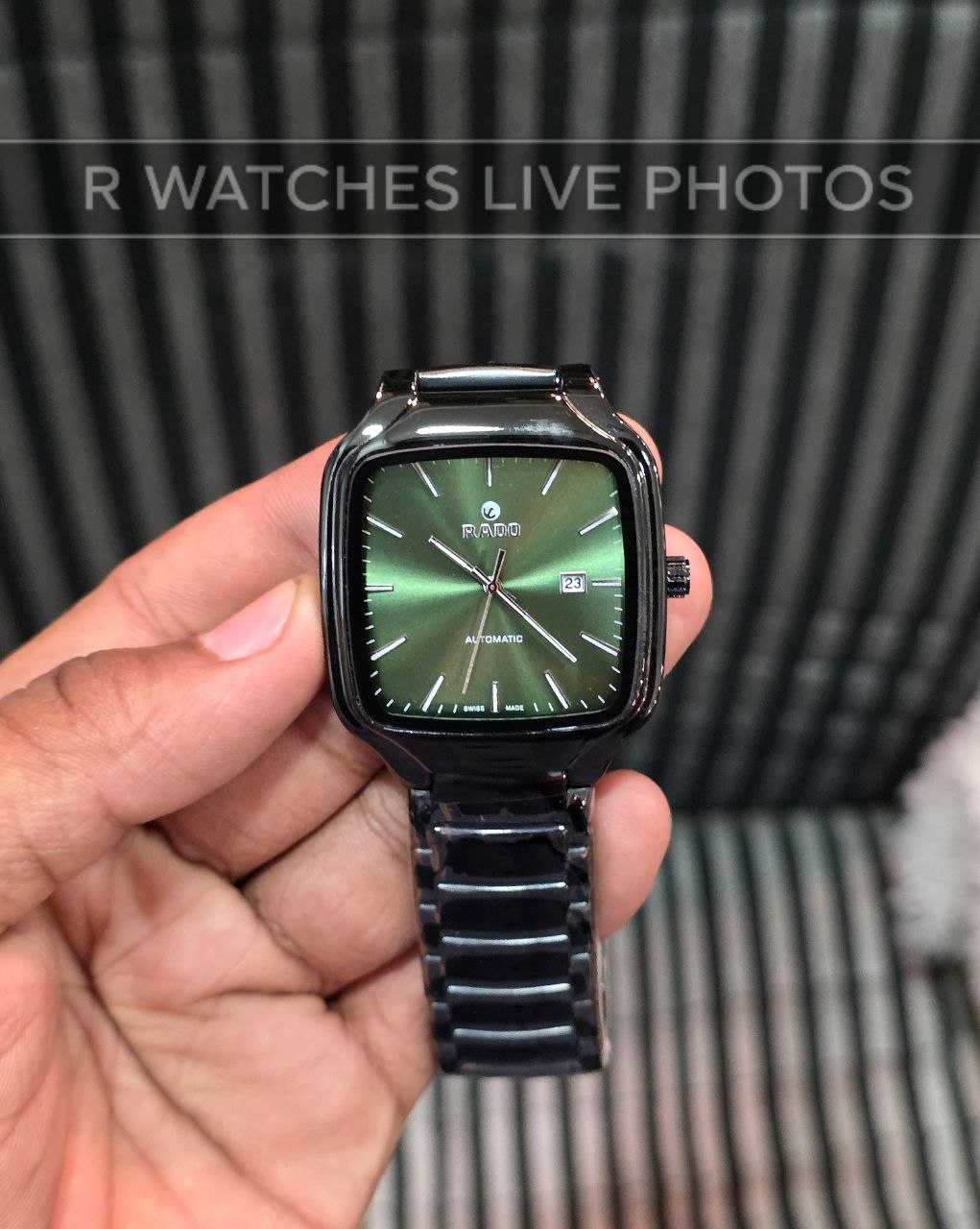 (OS)📷⭐ Rado Black Green Dial (RDP24)
