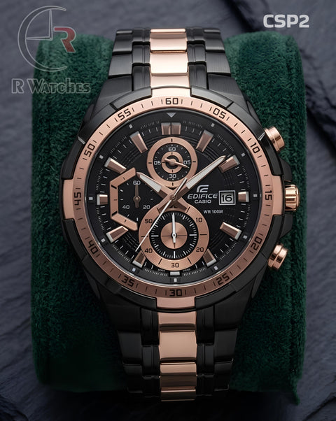(OS11)🖤⭐ Casio Edifice Rose Gold Black (CSP2)