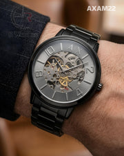 (SS)🖤 AX Automatic Black Grey Dial (AXAM22)