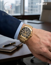 (SS)🖤⬆️⭐ Fossil Automatic Black Gold (FSAM17)