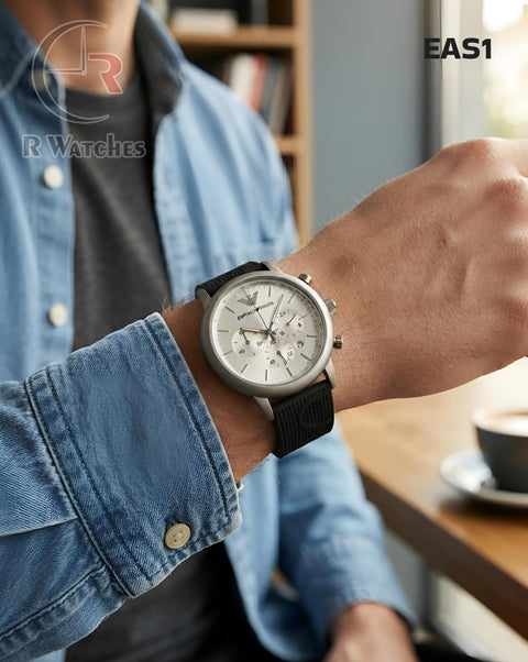 (OS)🖤⭐ Armani Silicon Silver White Black (EAS1)