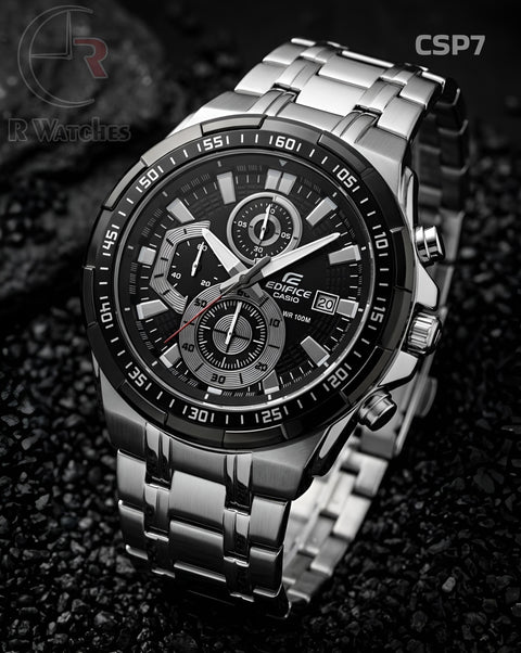 (SS)🖤⬆️⭐ Casio Edifice silver black (CSP7)