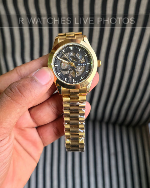 (OS)📷⭐ Rolex Automatic Gold Black ( RXAM21)