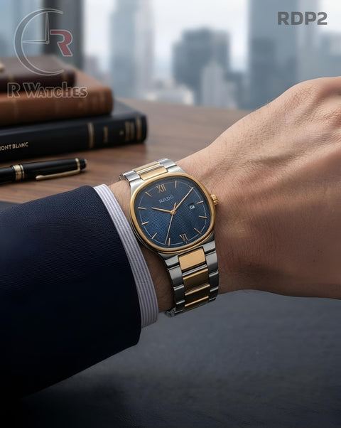(OS2)🖤⭐ Rado Square Dual Tone Blue (RDP2)