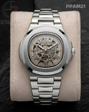 (OS2)🖤⭐ Patek Automatic Silver Grey Dial (PPAM21)