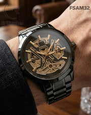 (SS)🖤⭐ Fossil Automatic Cross Full Black (FSAM32)