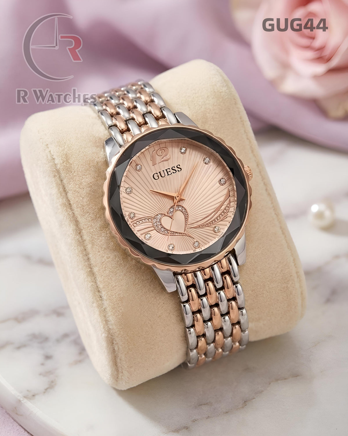 (OS)🖤⭐ Guess Girls Diamond Cutt Rose Gold Pink (GUG44)