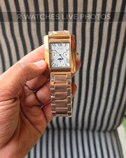 (OS)🖤⭐ Cartier Rose Gold White Roman (CTP2)