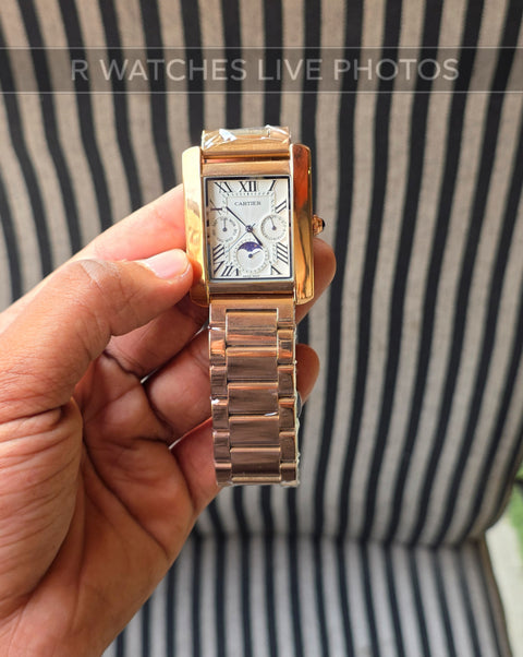 (OS)🖤⭐ Cartier Rose Gold White Roman (CTP2)