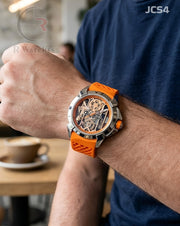 (SS)🖤⭐ Jacob CR 7 Silicon Orange Silver (JCS4)