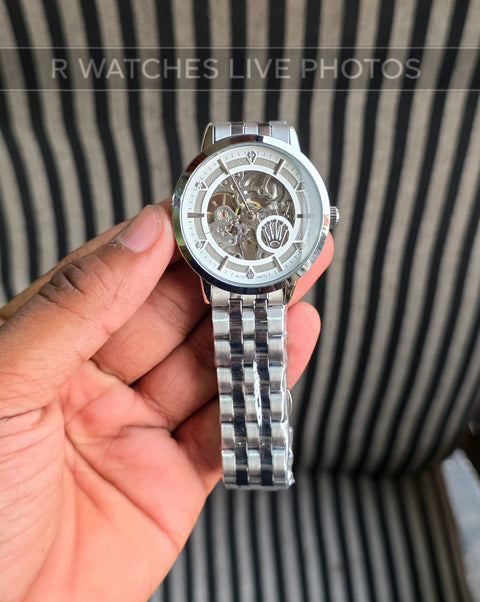 (OS)📷⭐ Rolex Automatic White Silver ( RXAM26)
