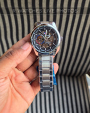(OS2)📷⬆️⭐🔁 Tommy Hilfiger automatic silver black (THAM7)