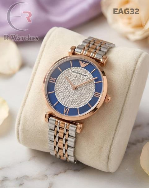 (SS)🖤⬆️ Armani Girls Diamond Rose Gold Blue (EAG32)