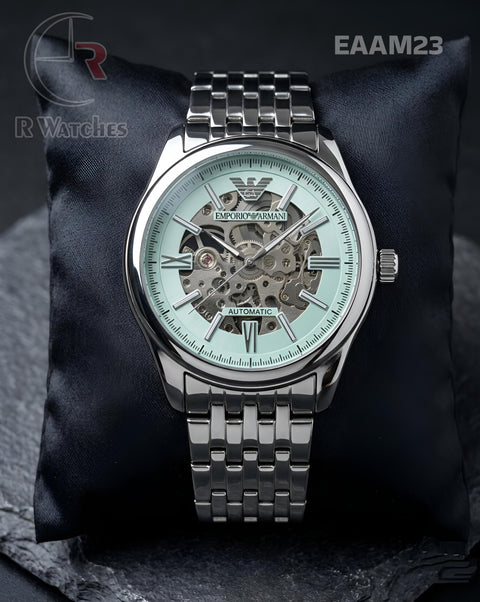(OS)🖤⭐ Armani Automatic Tiffany Blue Silver (EAAM23)