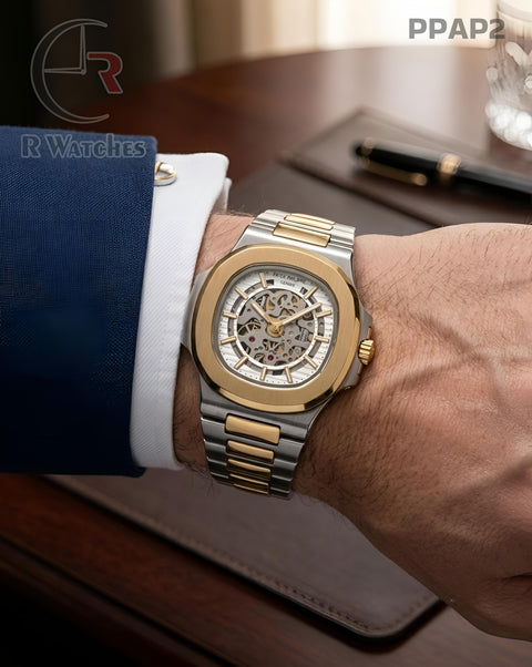 (OS2)🖤⬆️⭐ Patek Philippe dual tone white (PPAP2)
