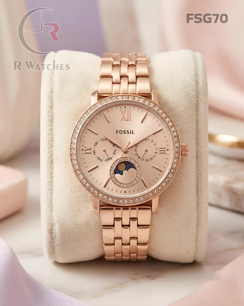 (OS)🖤⬆️ Fossil Girls Diamond Full Rose Gold (FSG70)