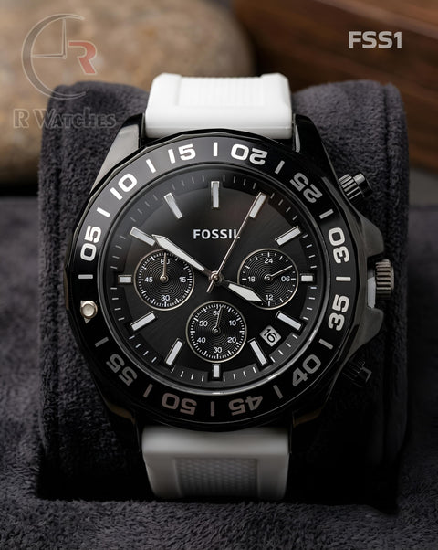 (OS)🖤⭐ Fossil Silicon Black White (FSS1)