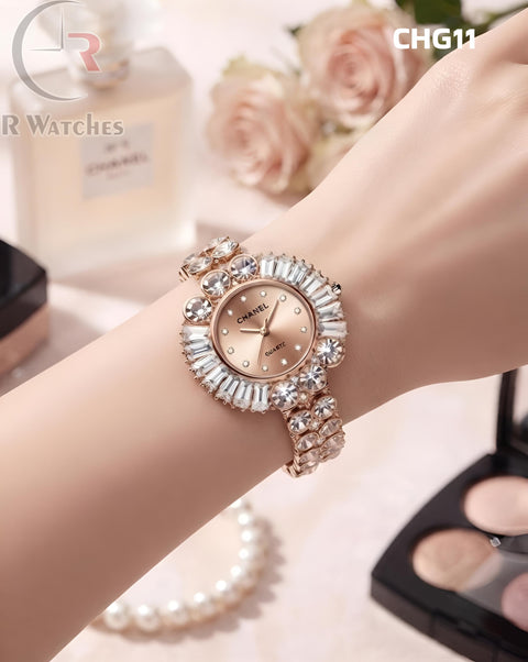 (OS)🖤⭐ Chanel Girls Diamond Full Rose Gold (CHG11)