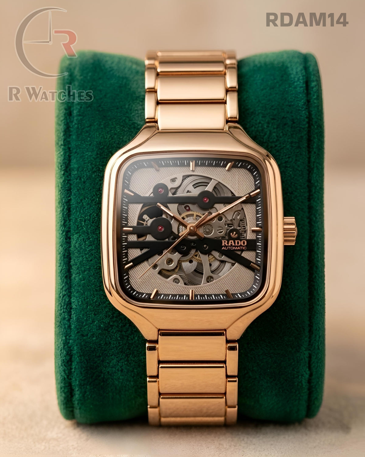 (OS)🖤⬆️ Rado Automatic Rose Gold Black (RDAM14)