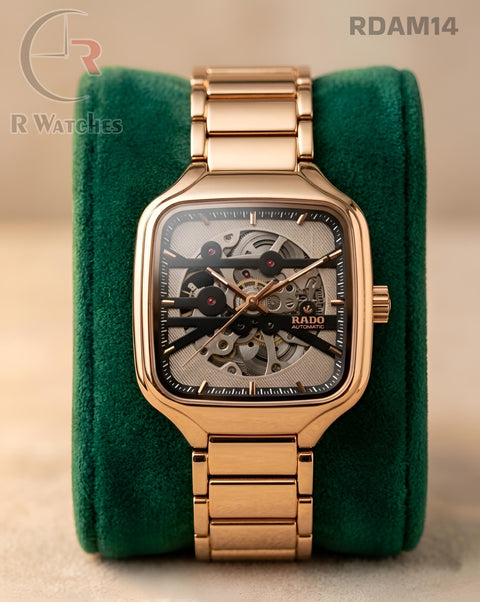 (OS)🖤⬆️ Rado Automatic Rose Gold Black (RDAM14)