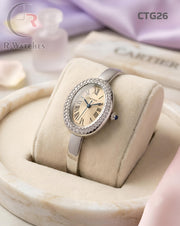 (SS)🖤⬆️Cartier Girls Diamond Silver Off White (CTG26)