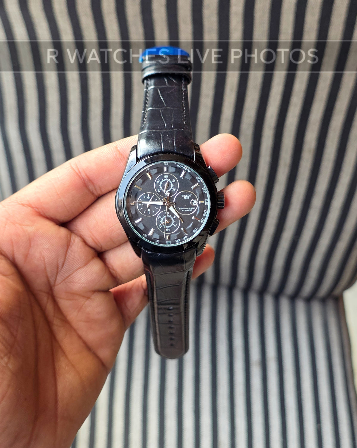 (OS5)📷⬆️⭐ Tissot leather rose gold black leather (TSL10)