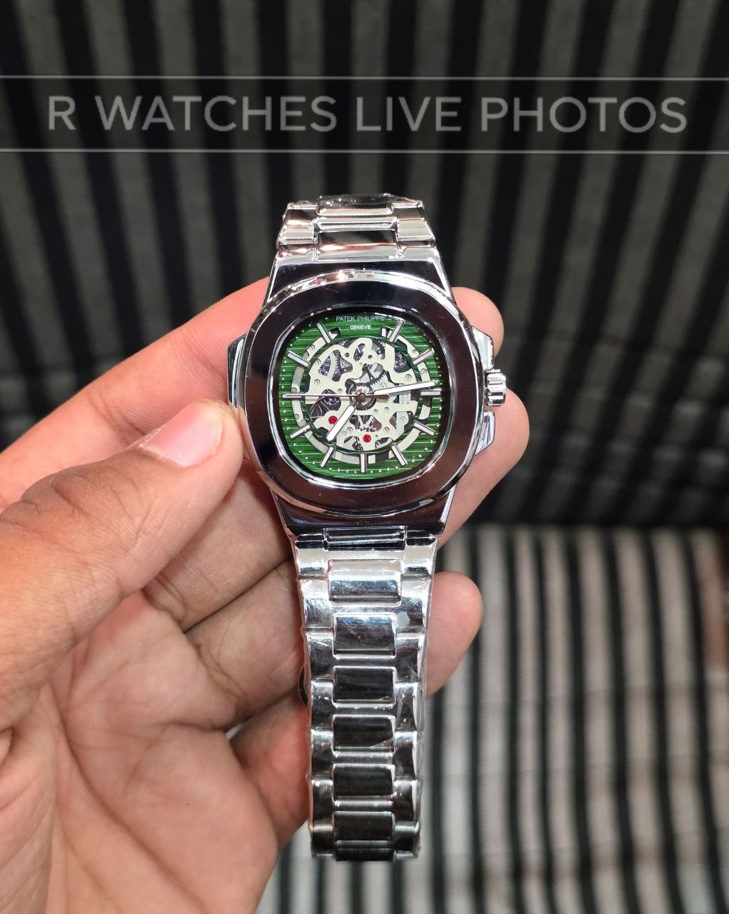(OS)🖤⬆️⭐ Patek Philippe New Silver Green (PPP9)