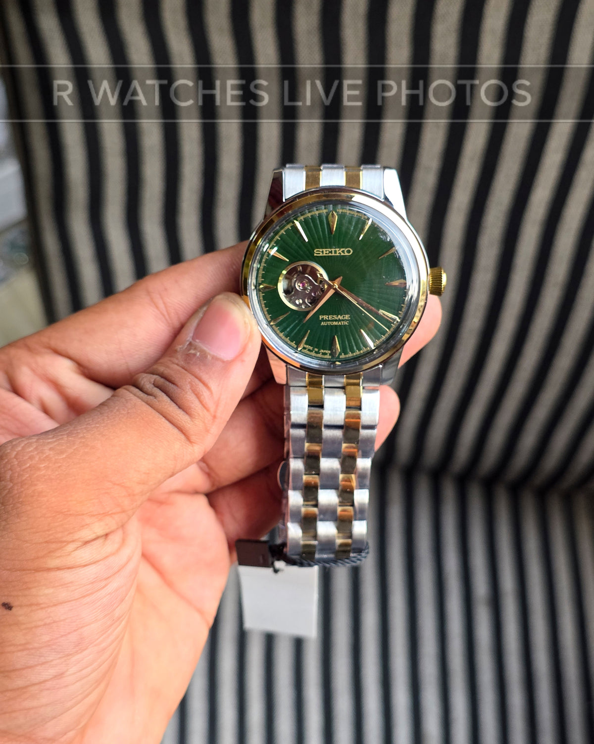 (OS2)📷⭐ Seiko Automatic Dual Tone Green (SKAM10)