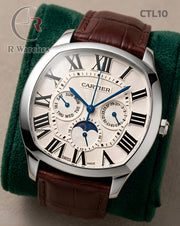 (OS)🖤⭐ Cartier Leather Sun Moon Edition Silver White (CTL10)