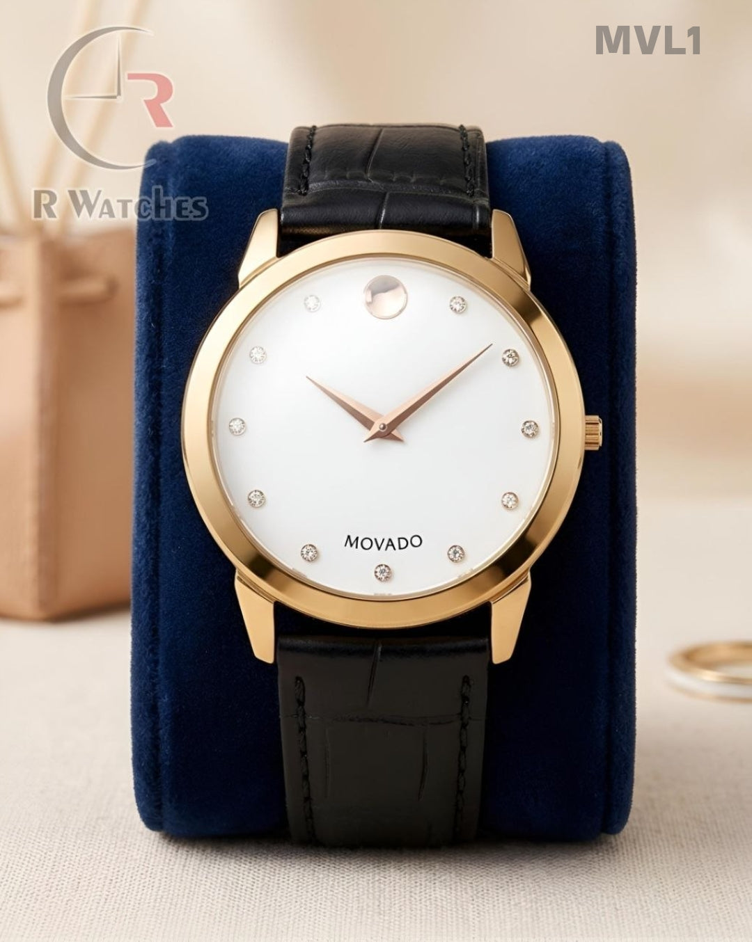 (OS)🖤⬆️ Movado new gold white  (MVL1)