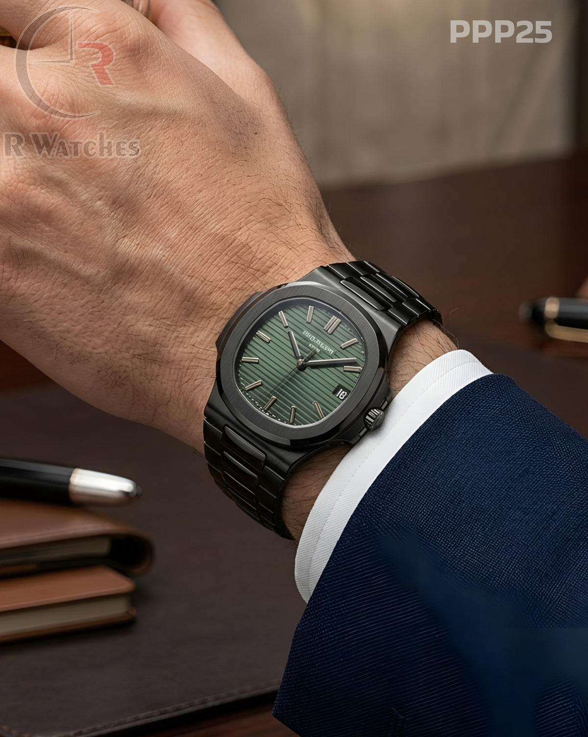 (OS)🖤⭐ Patek philip black green (PPP25)