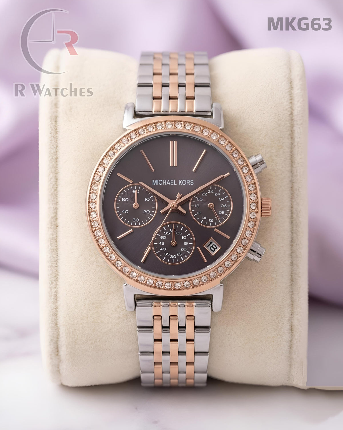 (SS)🖤⬆️ MK Diamond Girls Rose Gold Grey (MKG63)