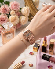 (OS4)🖤⬆️🔁 Casio Girls illuminator Full Rose Gold (CSG4)