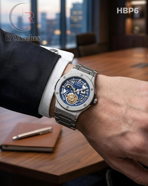 (OS)🖤⭐ Hublot silver blue (HBP6)