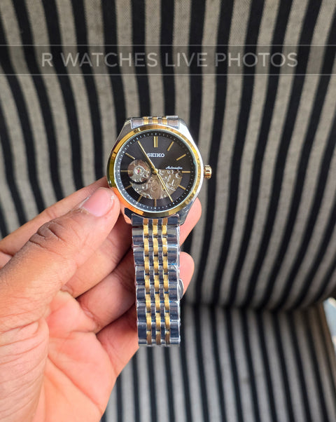 (OS)📷⬆️⭐ Seiko Automatic Dual Tone Black (SKAM3)