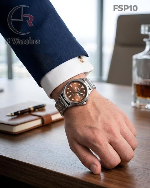 (OS)🖤⬆️⭐ Fossil Silver Brown (FSP10)