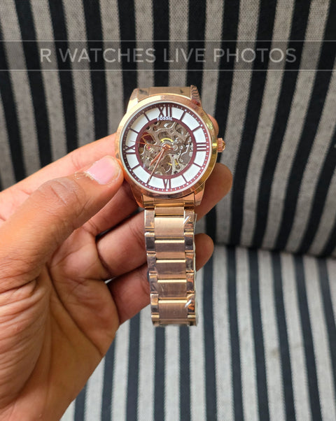 (SS)🖤⭐ Fossil Automatic Brown Rose Gold (FSAM22)