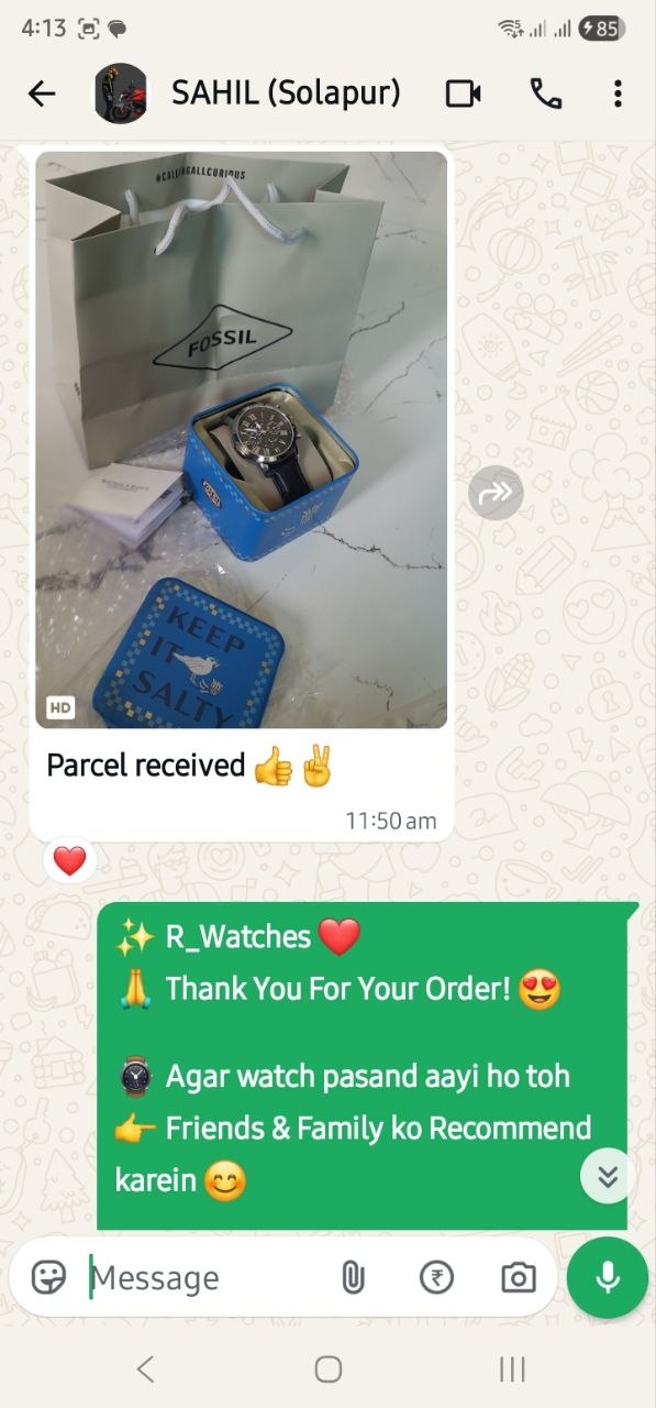 Customer WhatsApp Conversation