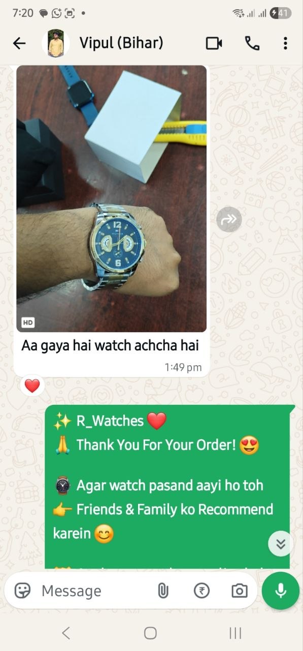 Customer WhatsApp Conversation