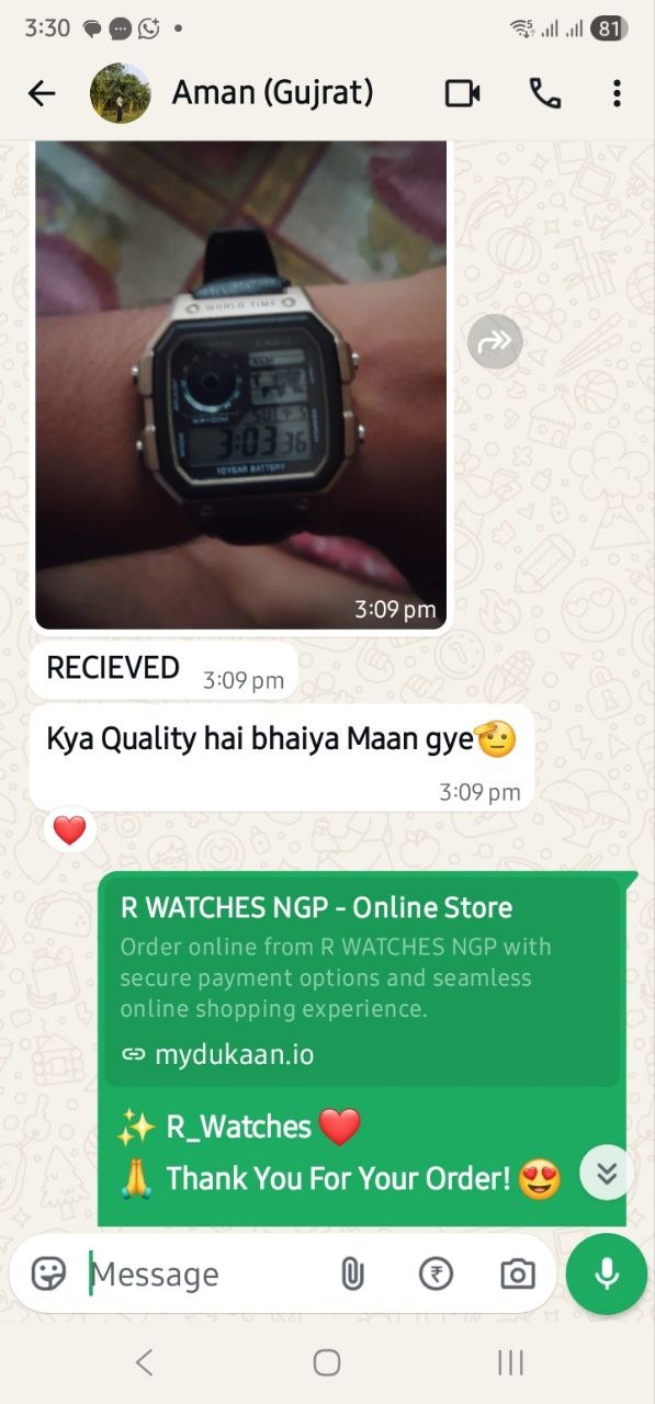Customer WhatsApp Conversation