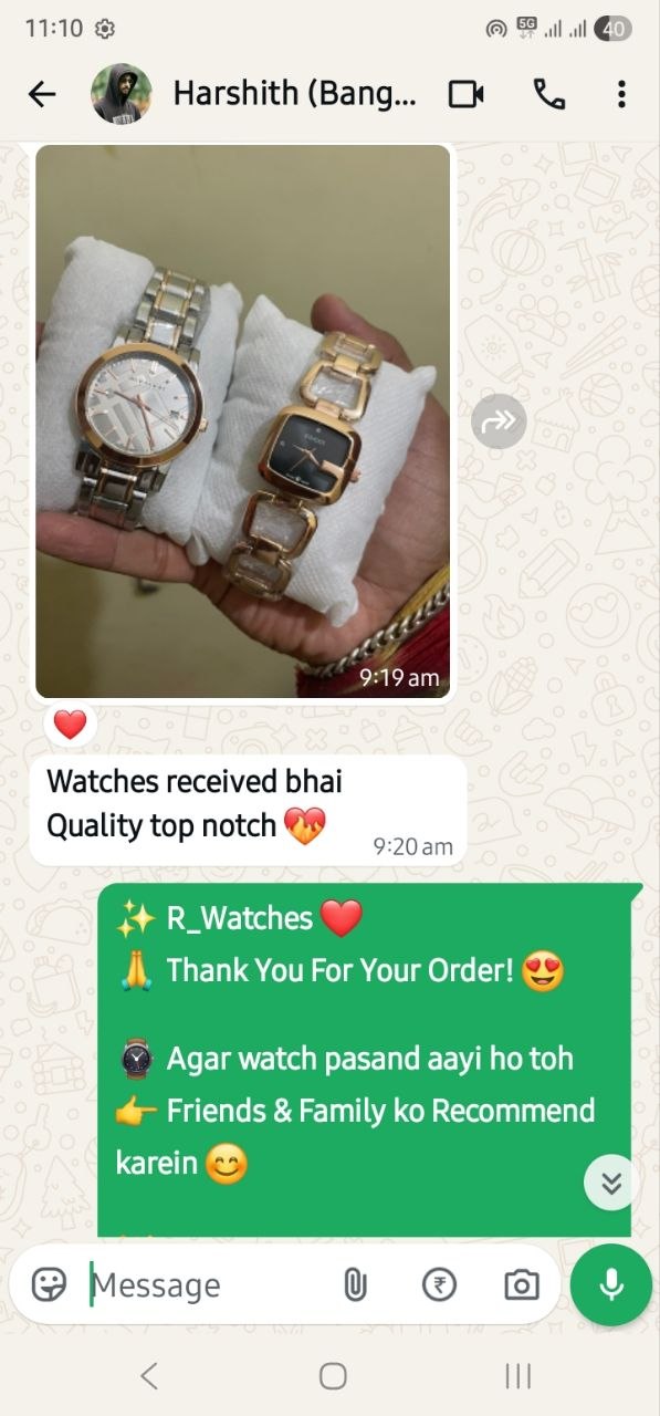 Customer WhatsApp Conversation