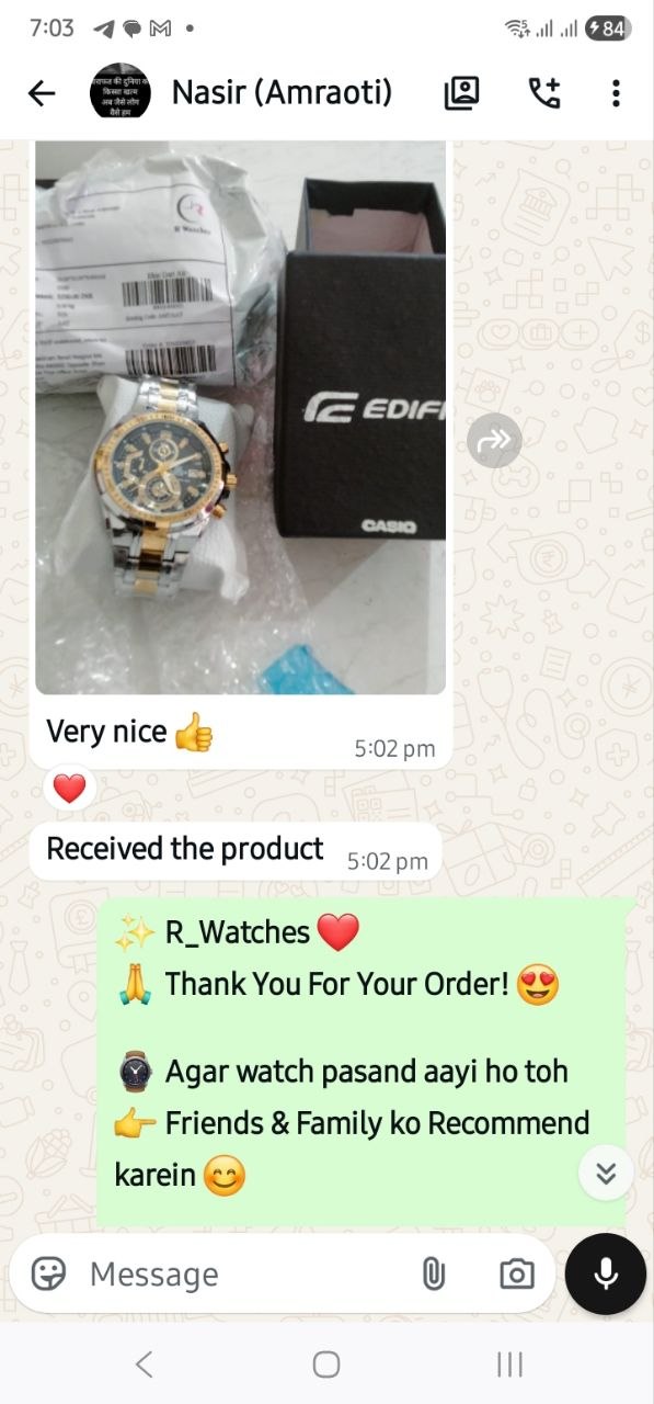Customer WhatsApp Conversation