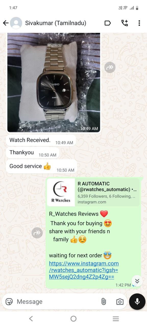 Customer WhatsApp Conversation